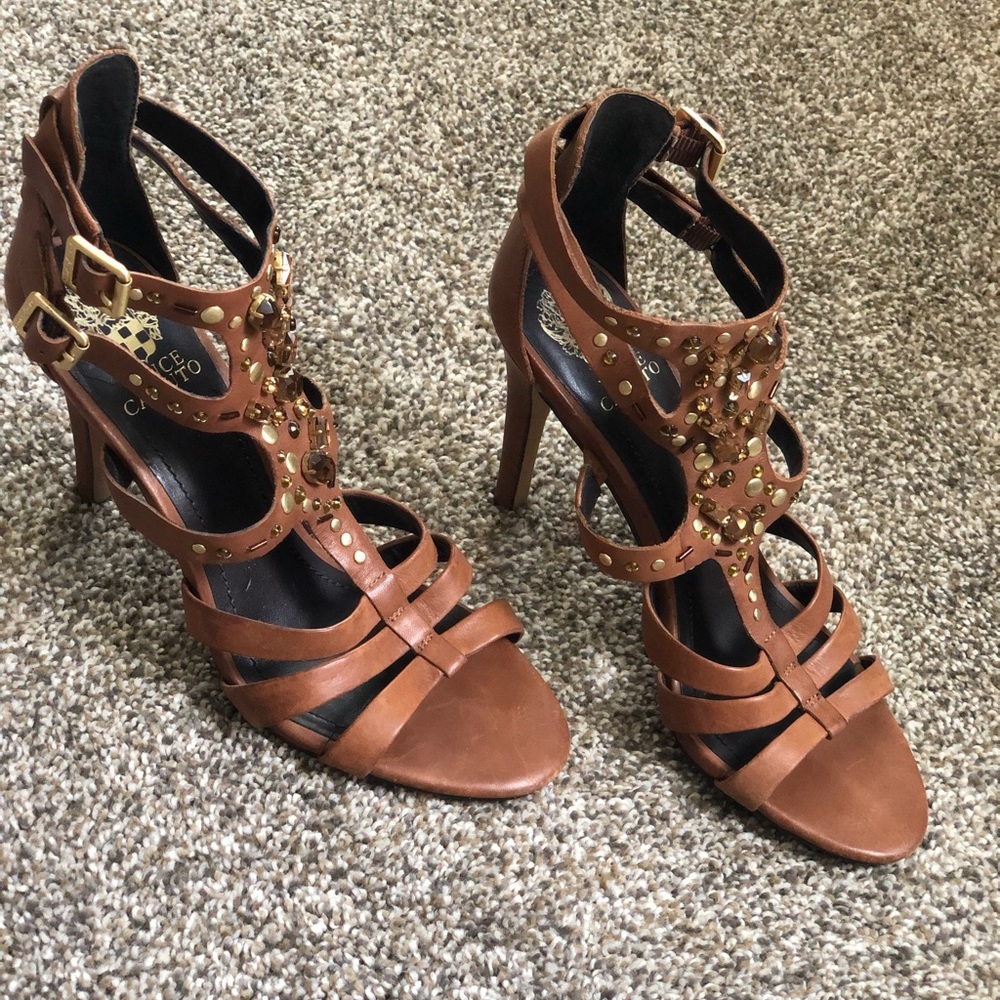 Vince Camuto Stilettos leather open toe 7.5